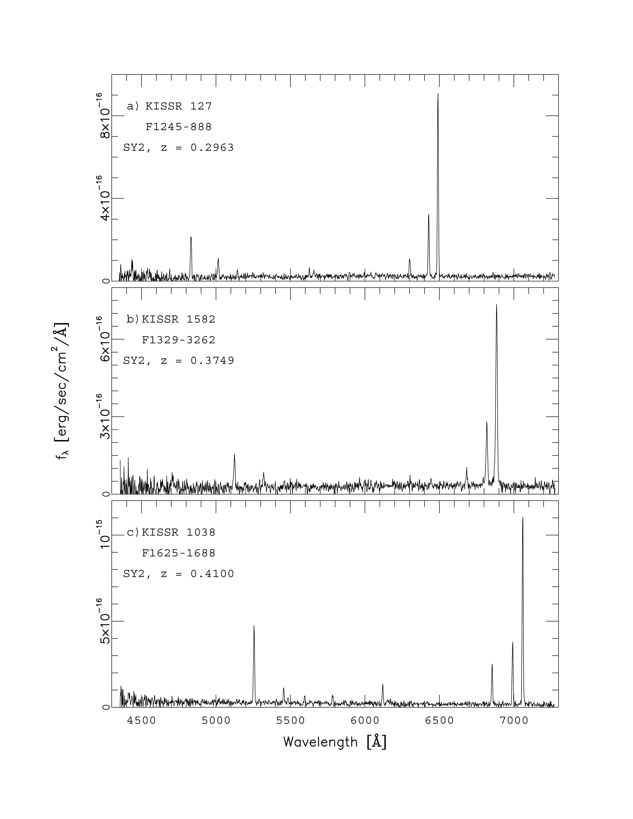 Seyfert 2 galaxy spectra